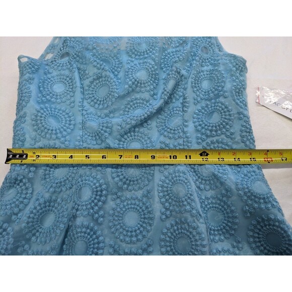 Maggy London Turquoise Lace Overlay Sleeveless Shift Dress Size 8 NWT - Picture 9 of 9